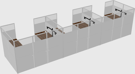U-shaped cubicle