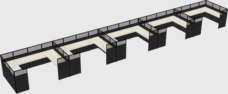 U-shaped cubicle
