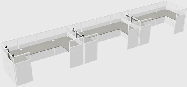 U-shaped cubicle