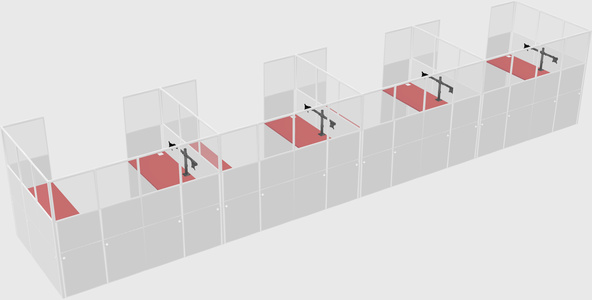 U-shaped cubicle