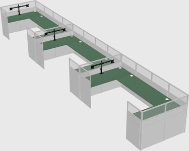 U-shaped cubicle