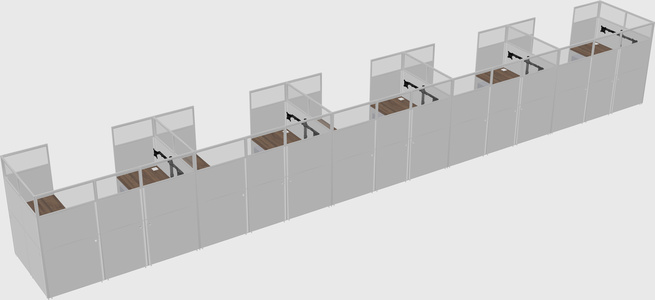 U-shaped cubicle