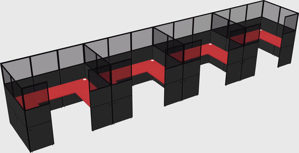 U-shaped cubicle
