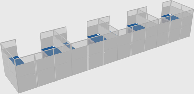 Cabine en u