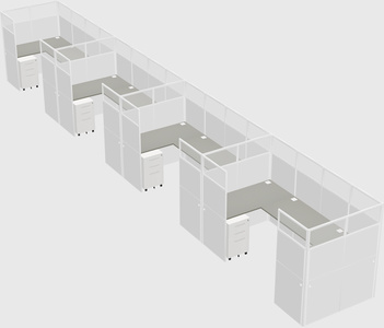 U-shaped cubicle