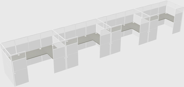 U-shaped cubicle