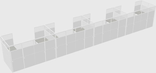 U-shaped cubicle