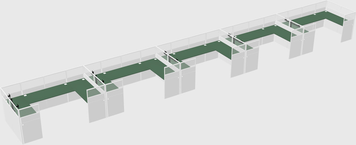 U-shaped cubicle