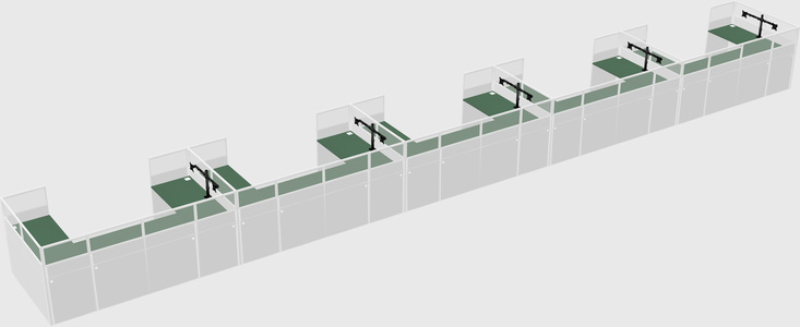 U-shaped cubicle