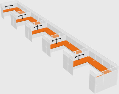 U-shaped cubicle