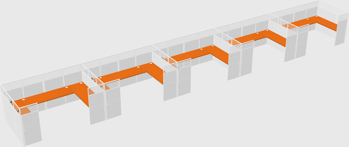 U-shaped cubicle