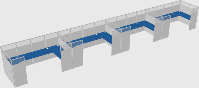 U-shaped cubicle