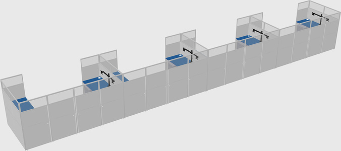 U-shaped cubicle