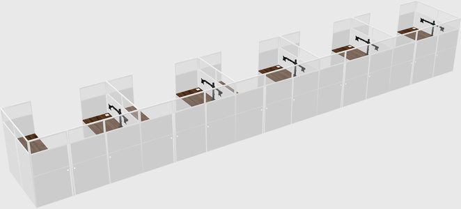 U-shaped cubicle