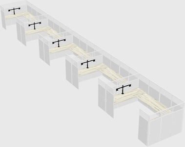 U-shaped cubicle