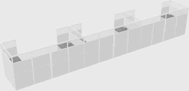 U-shaped cubicle