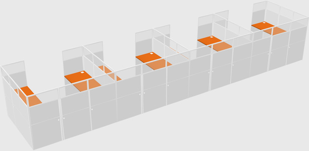 U-shaped cubicle
