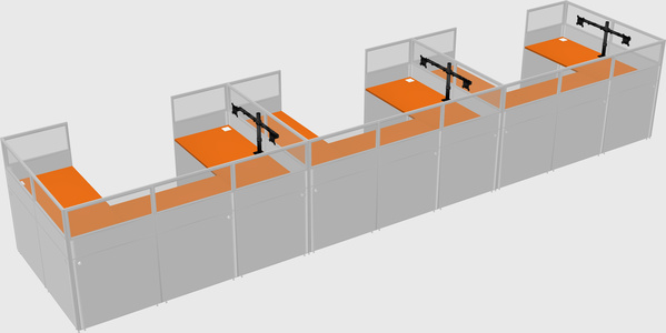 Cabine en u