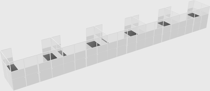 U-shaped cubicle