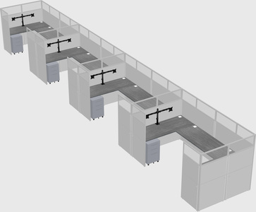 U-shaped cubicle