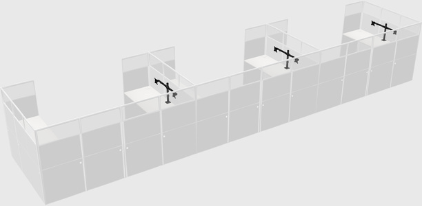 U-shaped cubicle