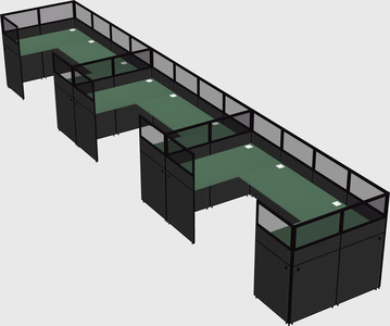 U-shaped cubicle