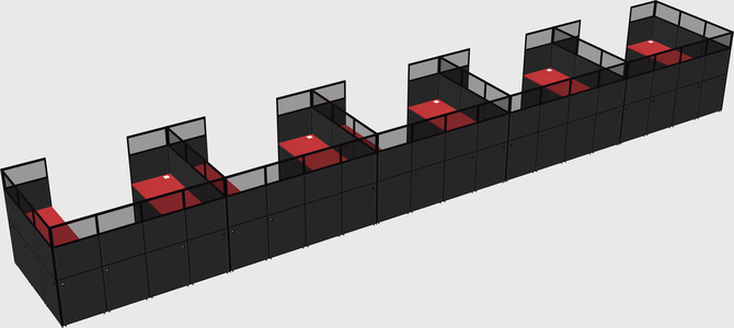 U-shaped cubicle