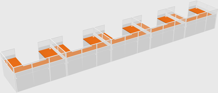 Cabine en u