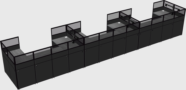 U-shaped cubicle