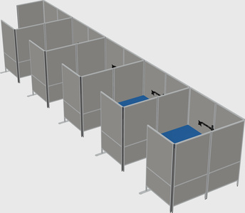 Flexible panel system with privacy