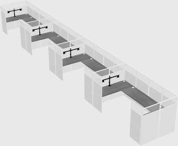 U-shaped cubicle