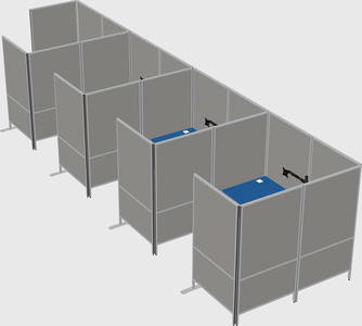 Flexible panel system with privacy