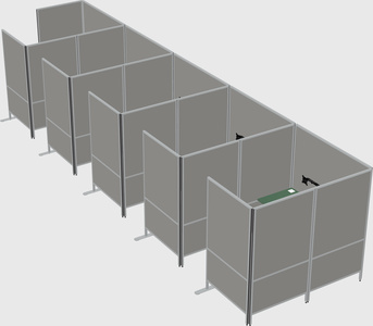 Flexible panel system with privacy