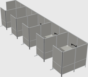 Flexible panel system with privacy