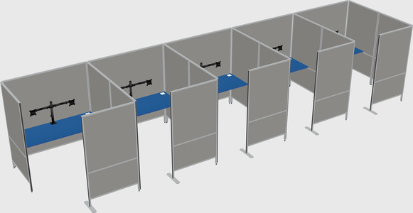 Flexible panel system with privacy