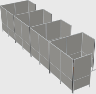 Flexible panel system with privacy