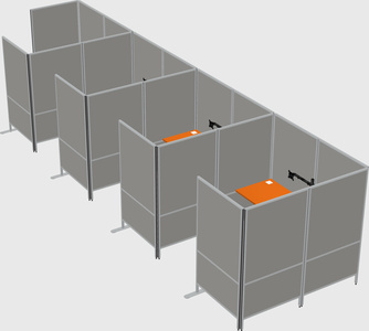 Flexible panel system with privacy