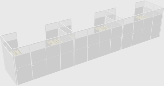 Cabine en u