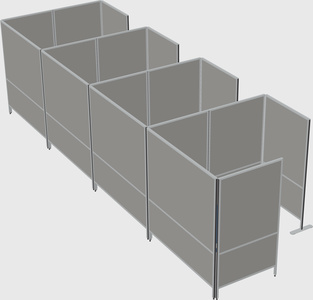 Flexible panel system with privacy