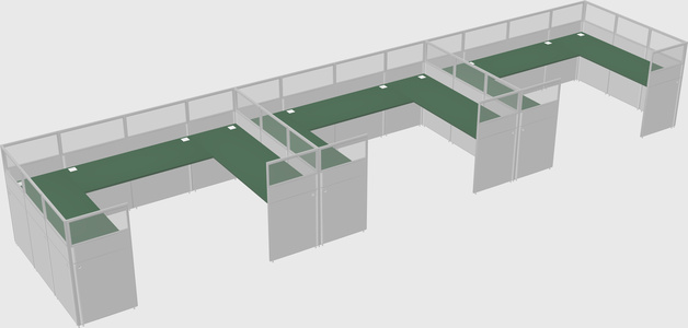 U-shaped cubicle