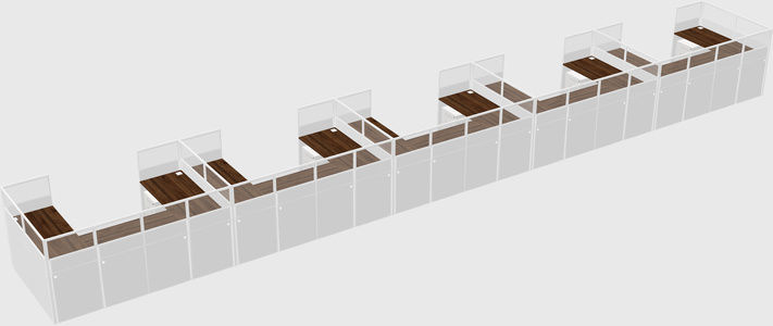U-shaped cubicle