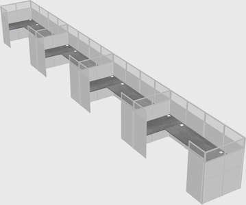 U-shaped cubicle