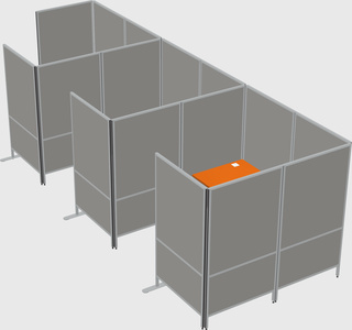 Flexible panel system with privacy