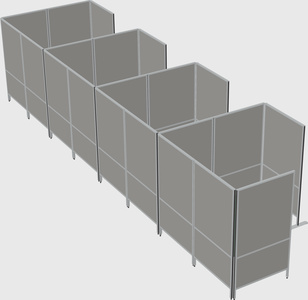 Flexible panel system with privacy