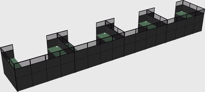 U-shaped cubicle