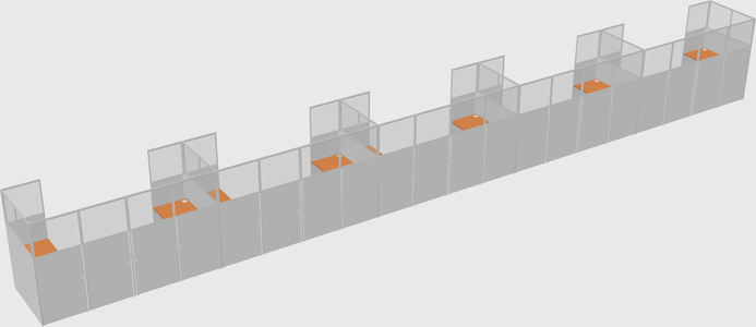 U-shaped cubicle