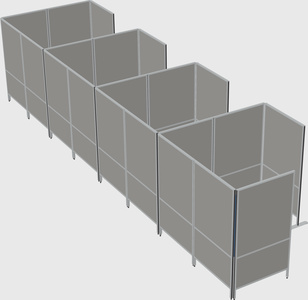 Flexible panel system with privacy