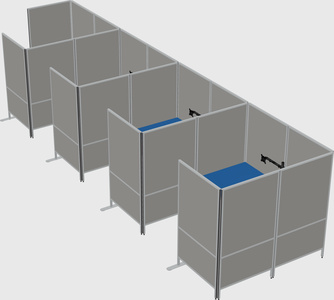 Flexible panel system with privacy