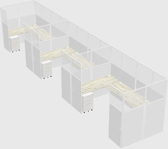 U-shaped cubicle