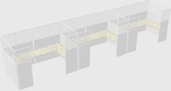 U-shaped cubicle